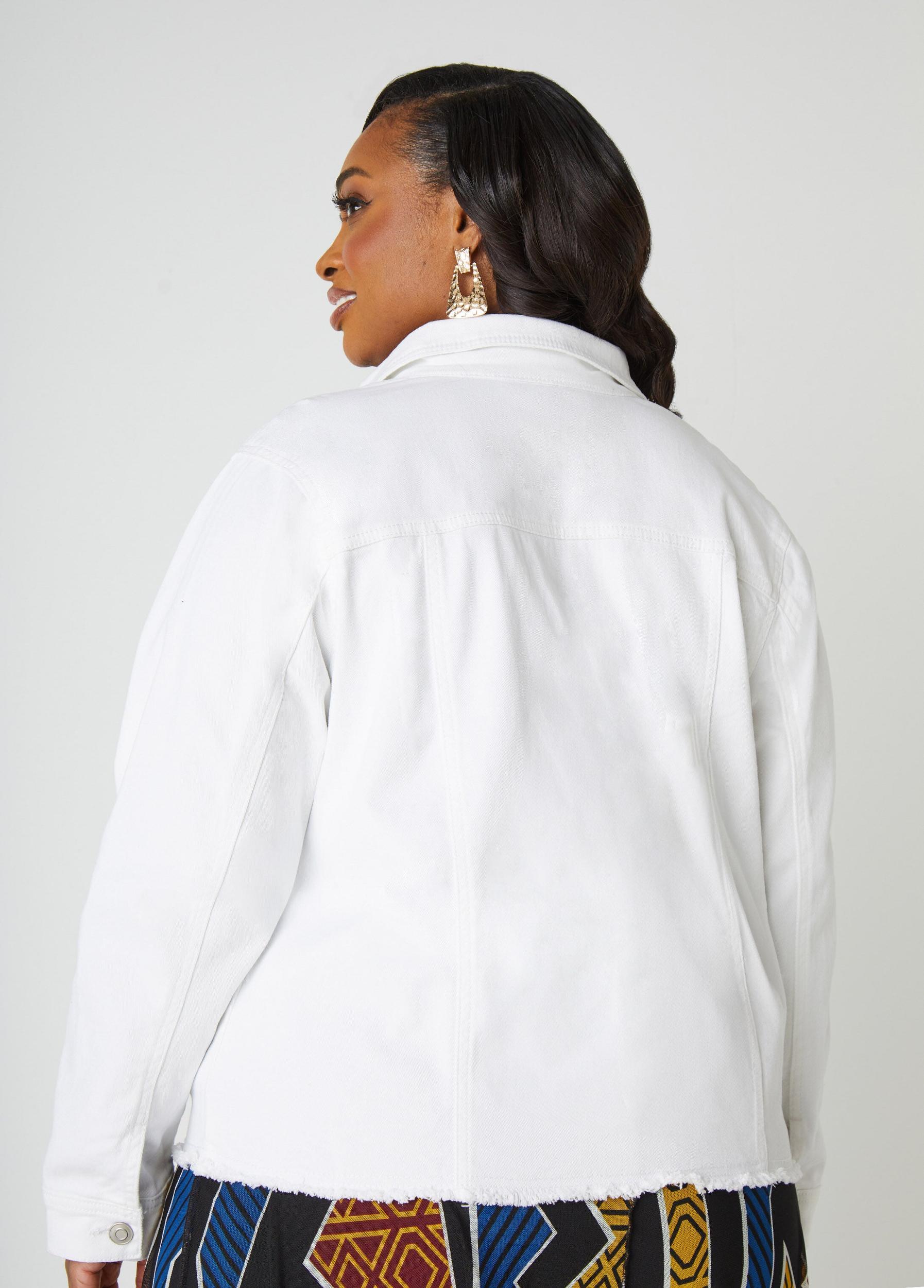 Frayed Denim Jacket Product Image