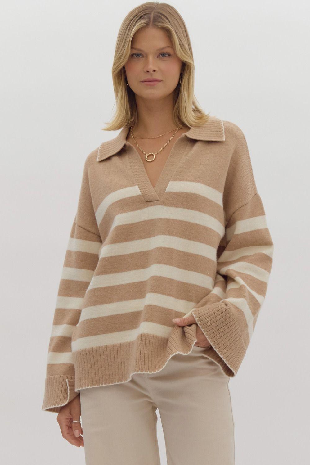 Dreamy Stripe Knit Sweater Product Image