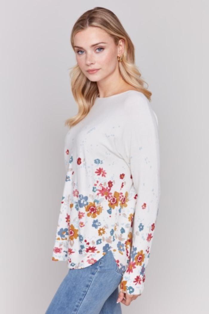 Floral Knit Sweater Product Image