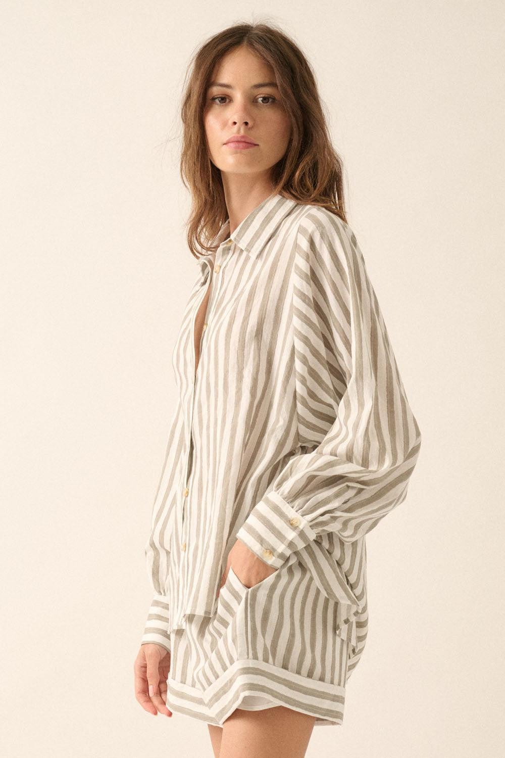 Classic Stripe Button Down Product Image