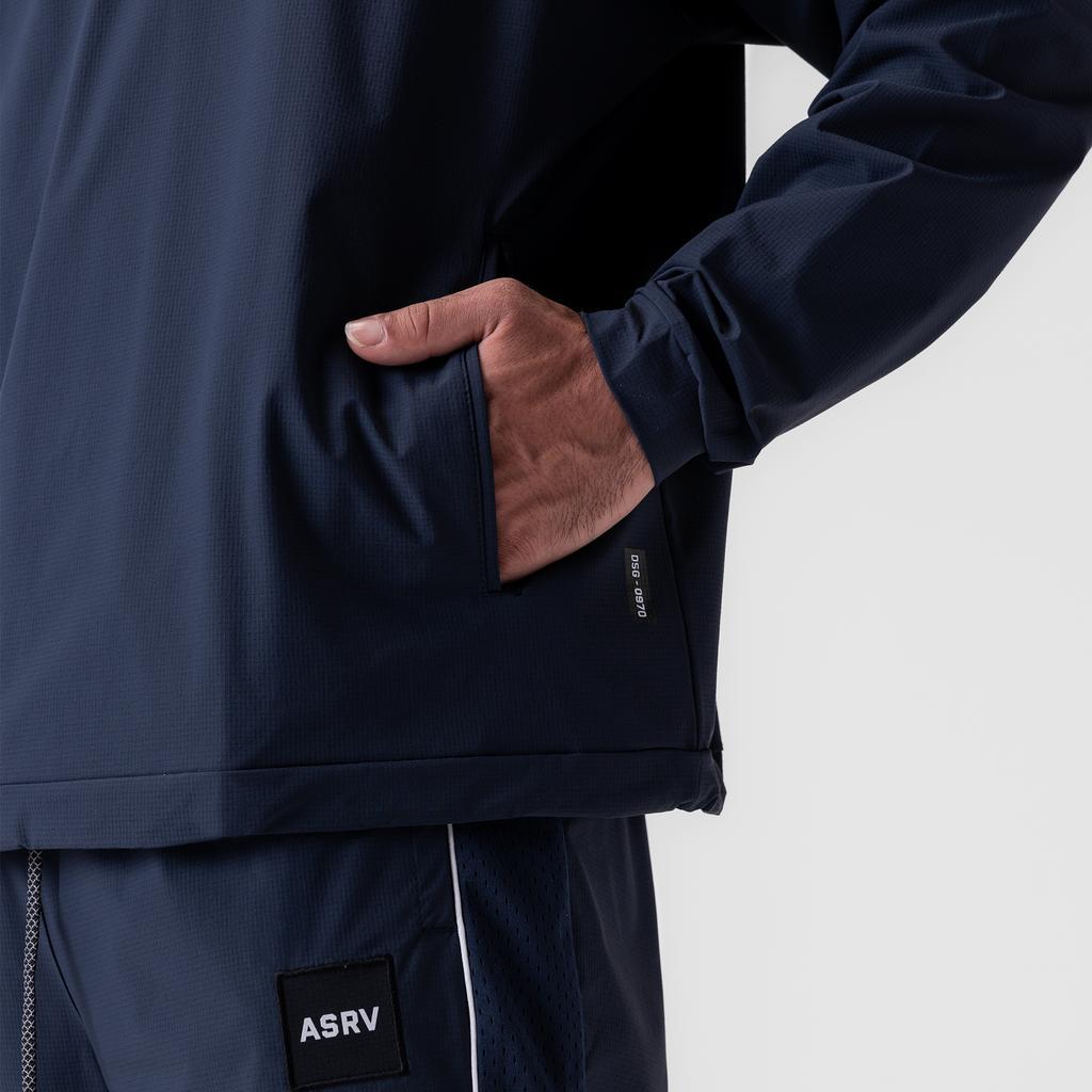 0970. Ripstop Quarter Zip Jacket - Navy Product Image