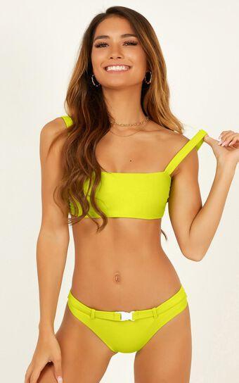 Nora Bikini Bottom In Lime Product Image