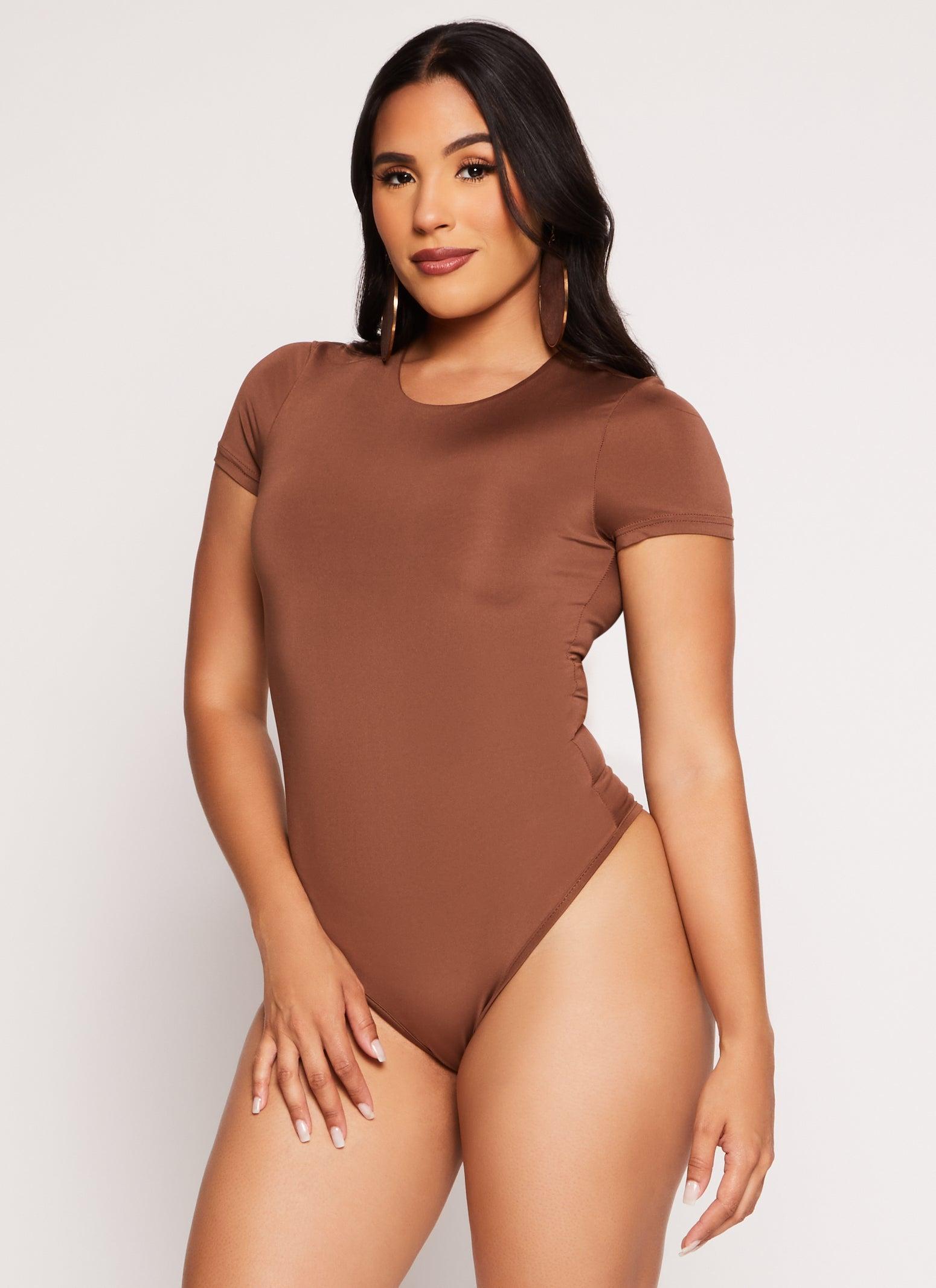 Womens Daisy Double Lined Crew Neck Bodysuit Product Image