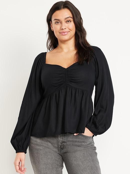 Shirred Crepe Top Product Image