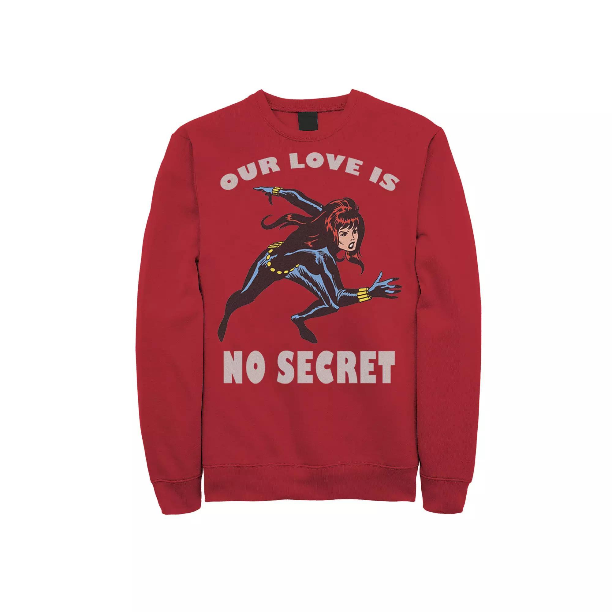 Men's Marvel No Seceret Love Valentines Day Sweatshirt,  Product Image