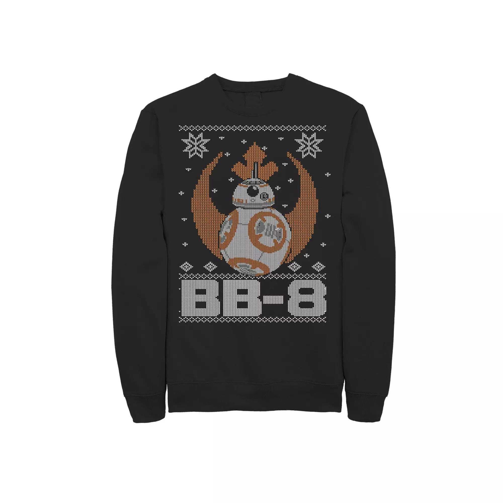 Men's Star Wars BB-8 Christmas Sweater Sweatshirt, Size: 3XL, Black Product Image