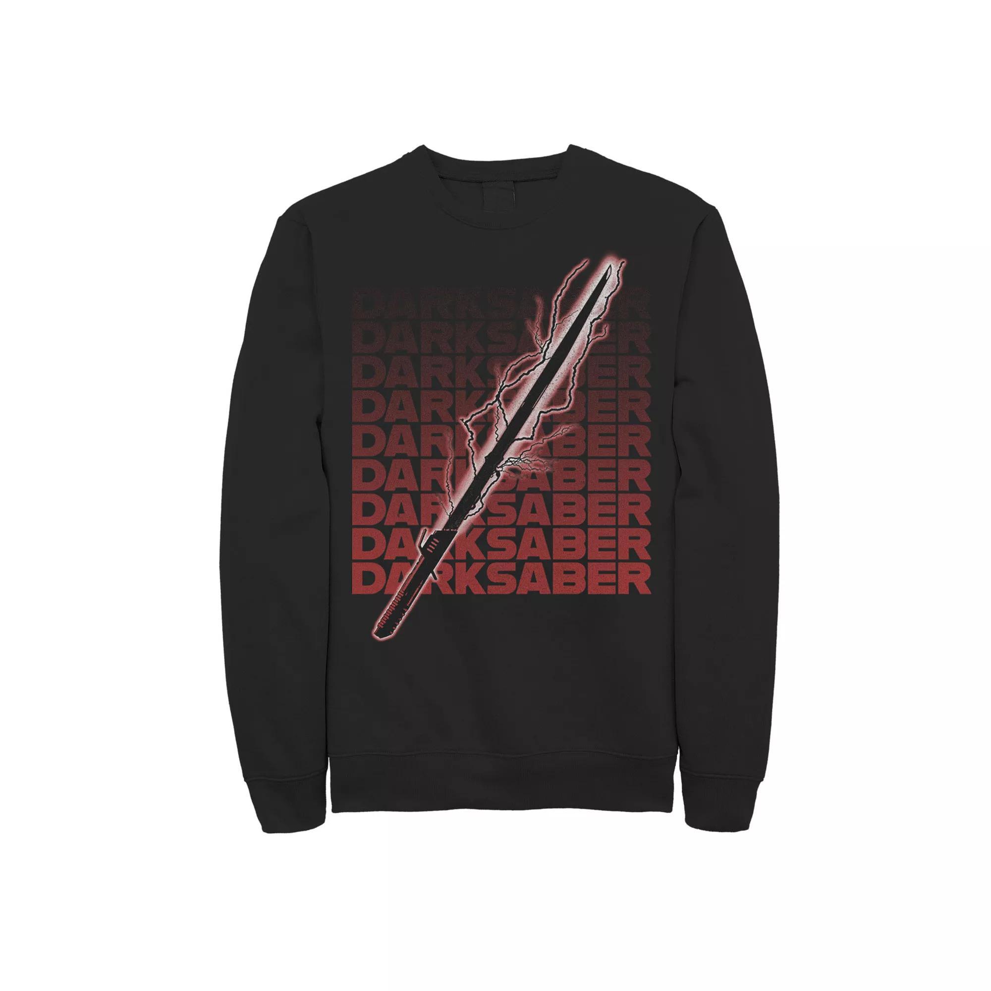 Men's Star Wars The Mandalorian The Darksaber Word Stack Sweatshirt,  Product Image
