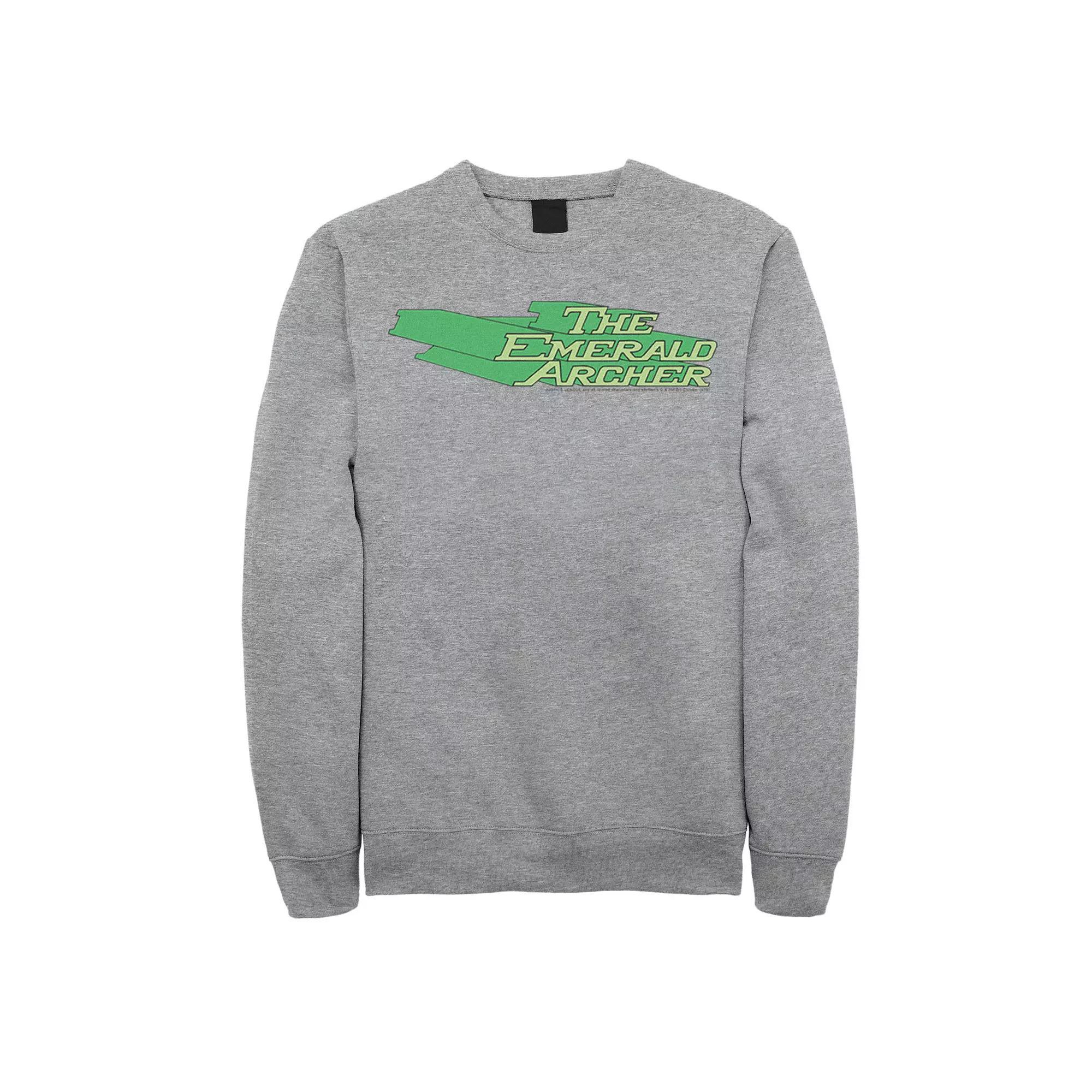 Men's DC Comics The Emerald Archer Text Poster Sweatshirt,  Product Image