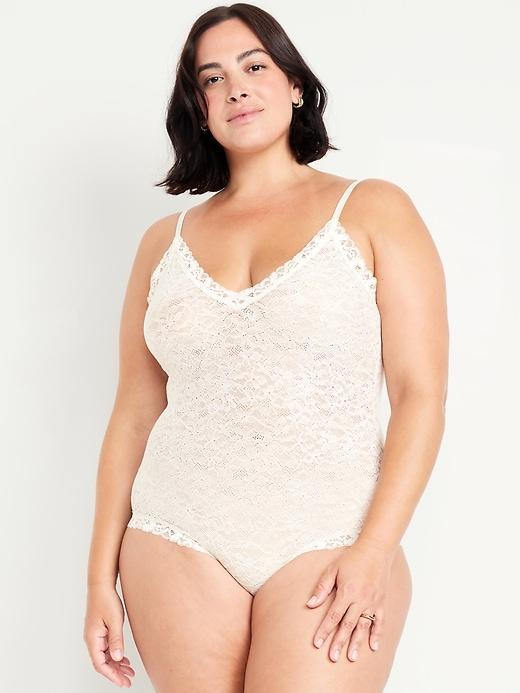 V-Neck Lace Bodysuit Product Image