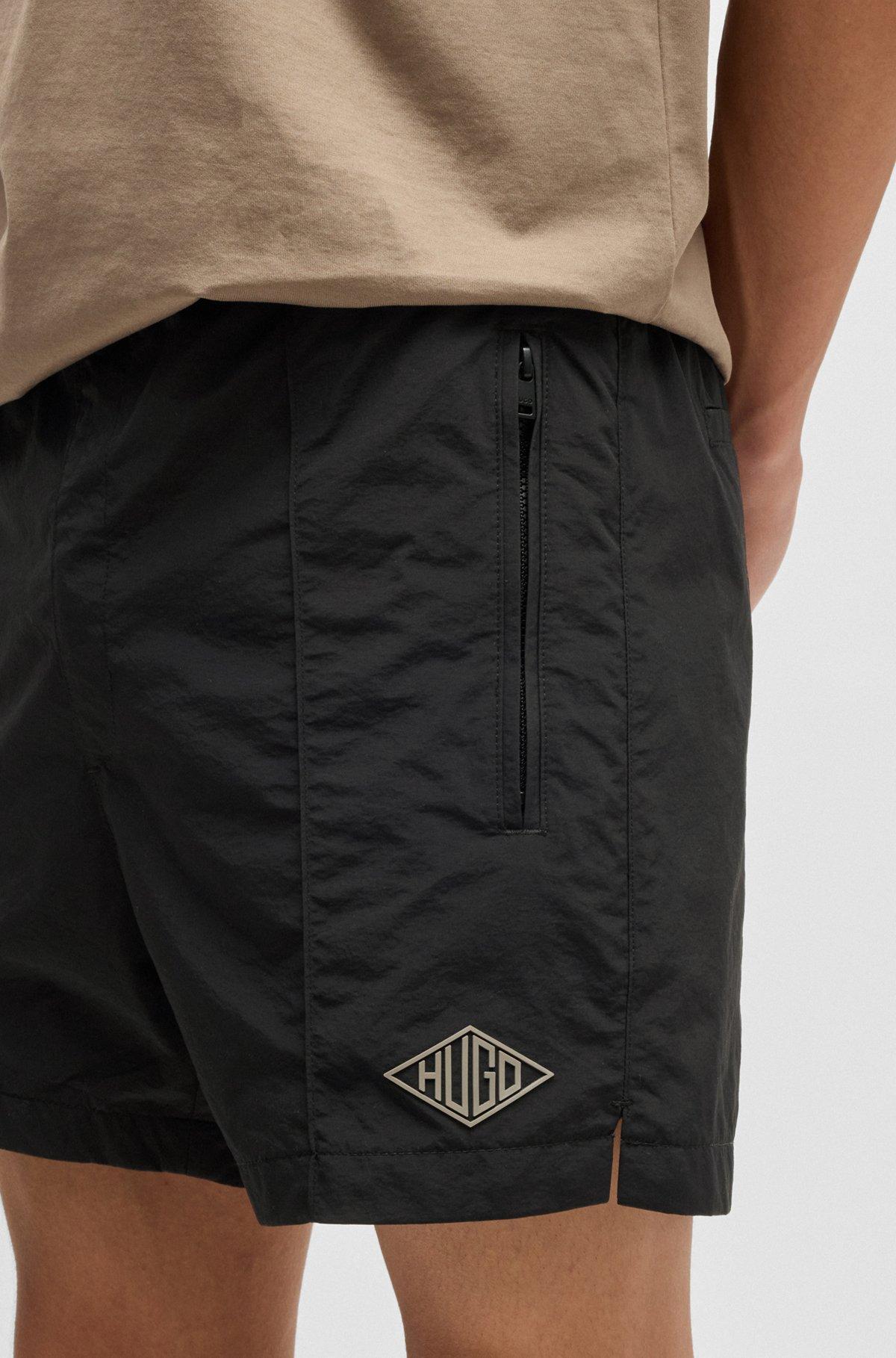 Poplin shorts with logo print Product Image