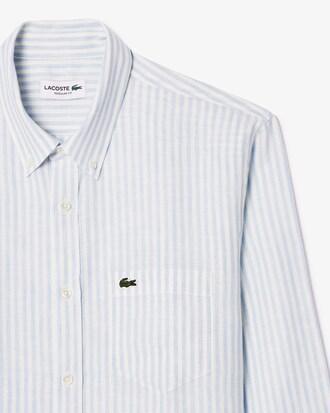 Regular Fit Striped Linen Shirt Product Image