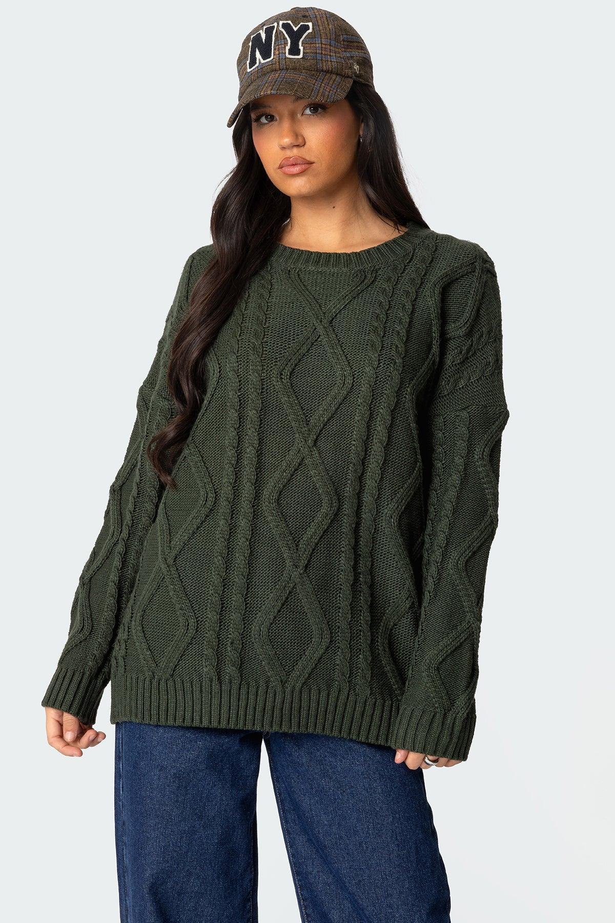 Kennedy Oversized Cable Knit Sweater Product Image