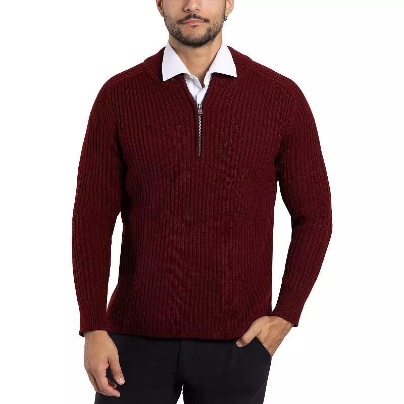 Men's Xray Ribbed Quarter-Zip Sweater,  Product Image
