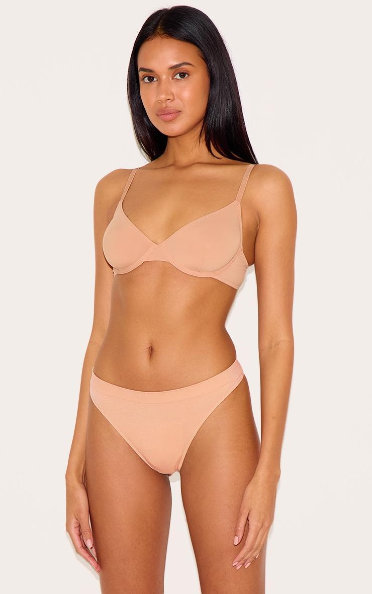 Dark Nude Non Cupped Underwired Bra Product Image