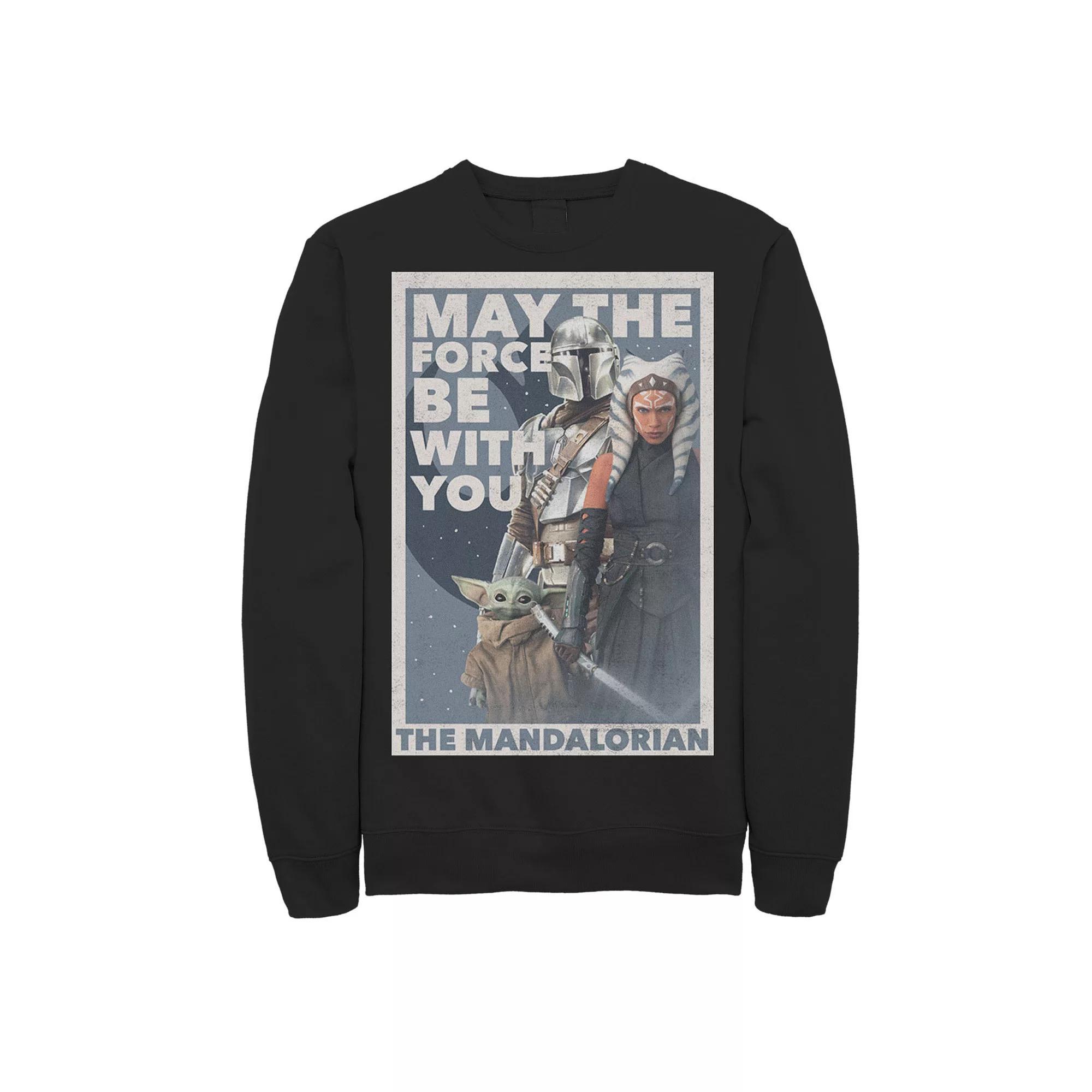 Men's Star Wars The MandalorianMay The Force Be With you Group Poster Sweatshirt,  Product Image