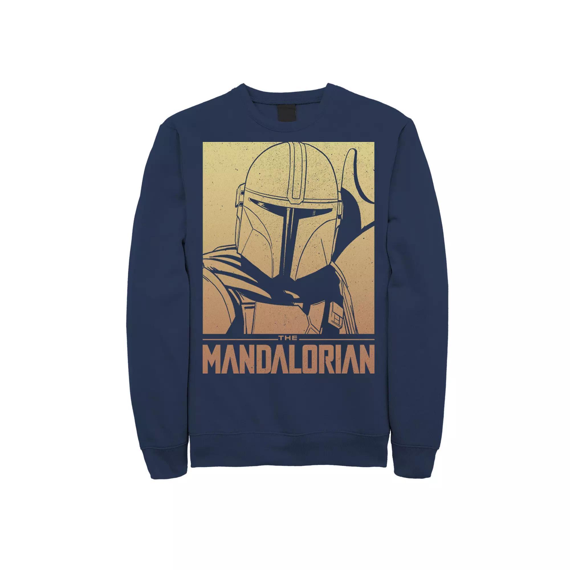 Men's Star Wars The Mandalorian Sunset Gradient Poster Sweatshirt,  Product Image