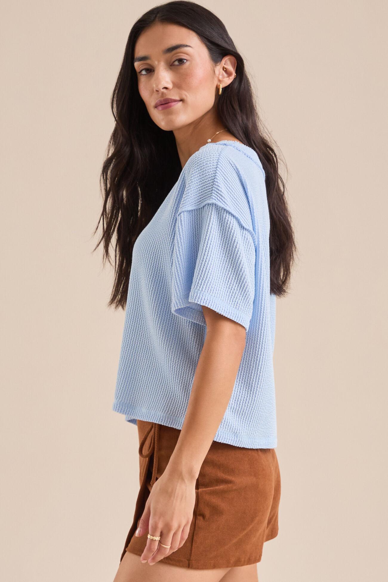 Ada Ribbed Boxy Tee Product Image