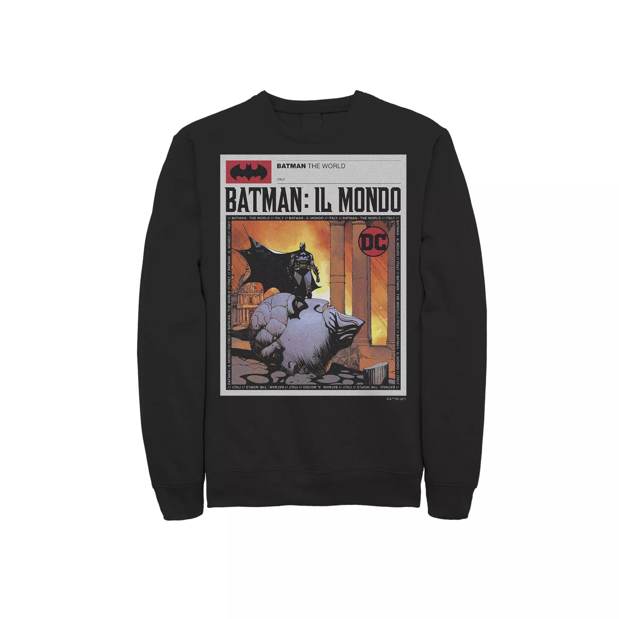 Men's Batman: Il Mondo Italy News Poster Sweatshirt, Boy's,  Product Image