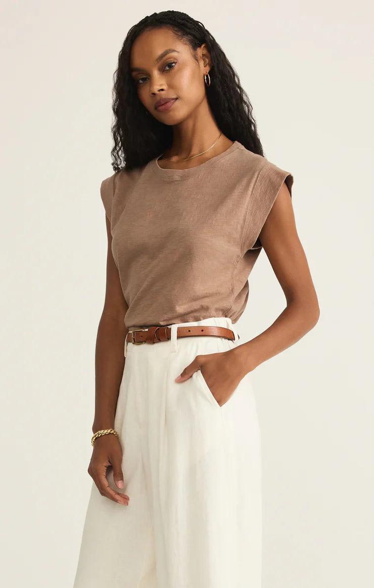 Z Supply Camino Slub Tee Iced Coffee Product Image