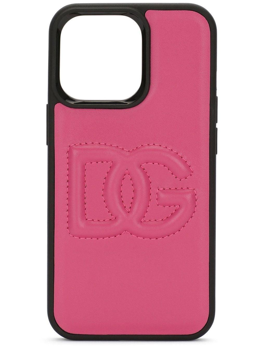 Embossed-logo Iphone Case In Pink Product Image