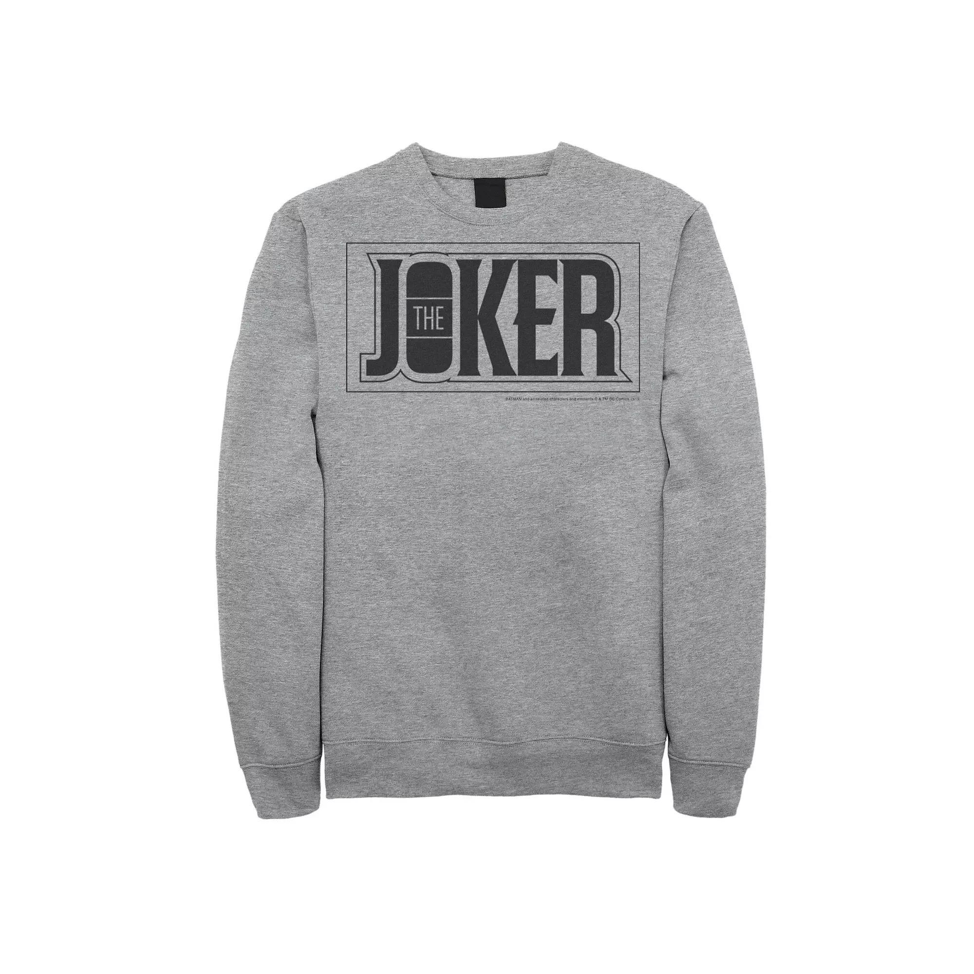 Men's DC Comics The Joker Bold Text Poster Sweatshirt,  Product Image