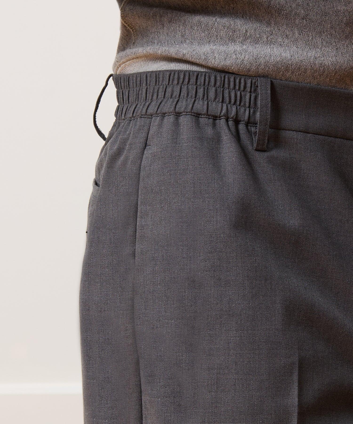 Straight Fit Italian Wool-Cotton Modern Trouser Product Image