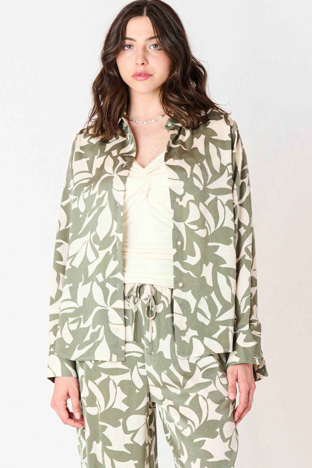 Printed Satin Blouse Product Image