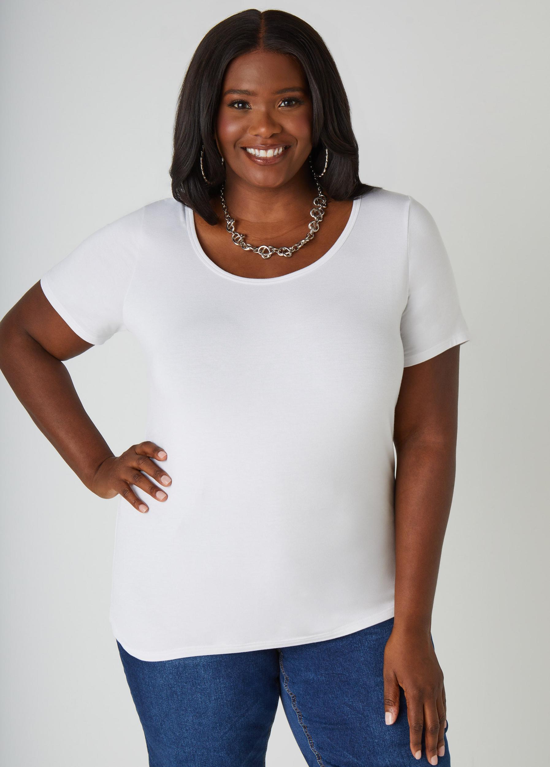 Plus Size The Basic Jersey Tee Ashley Stewart Product Image