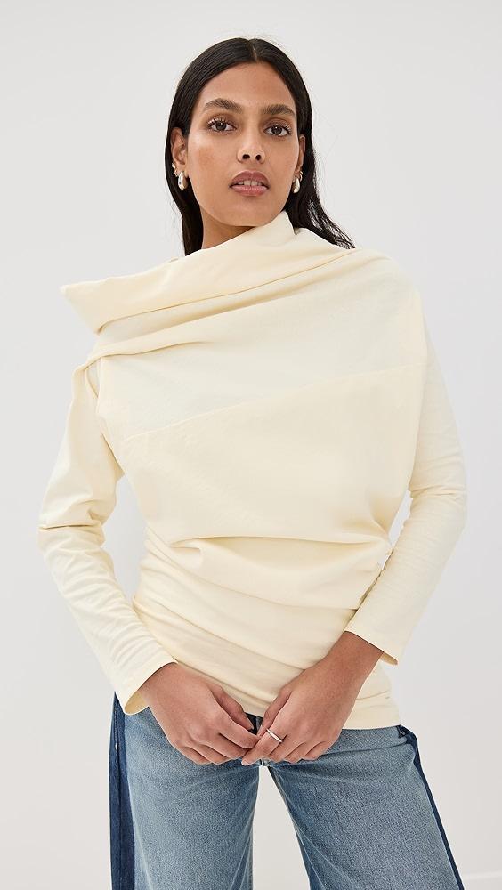 A.W.A.K.E. MODE Jersey Cowl Neck Draped Top | Shopbop Product Image