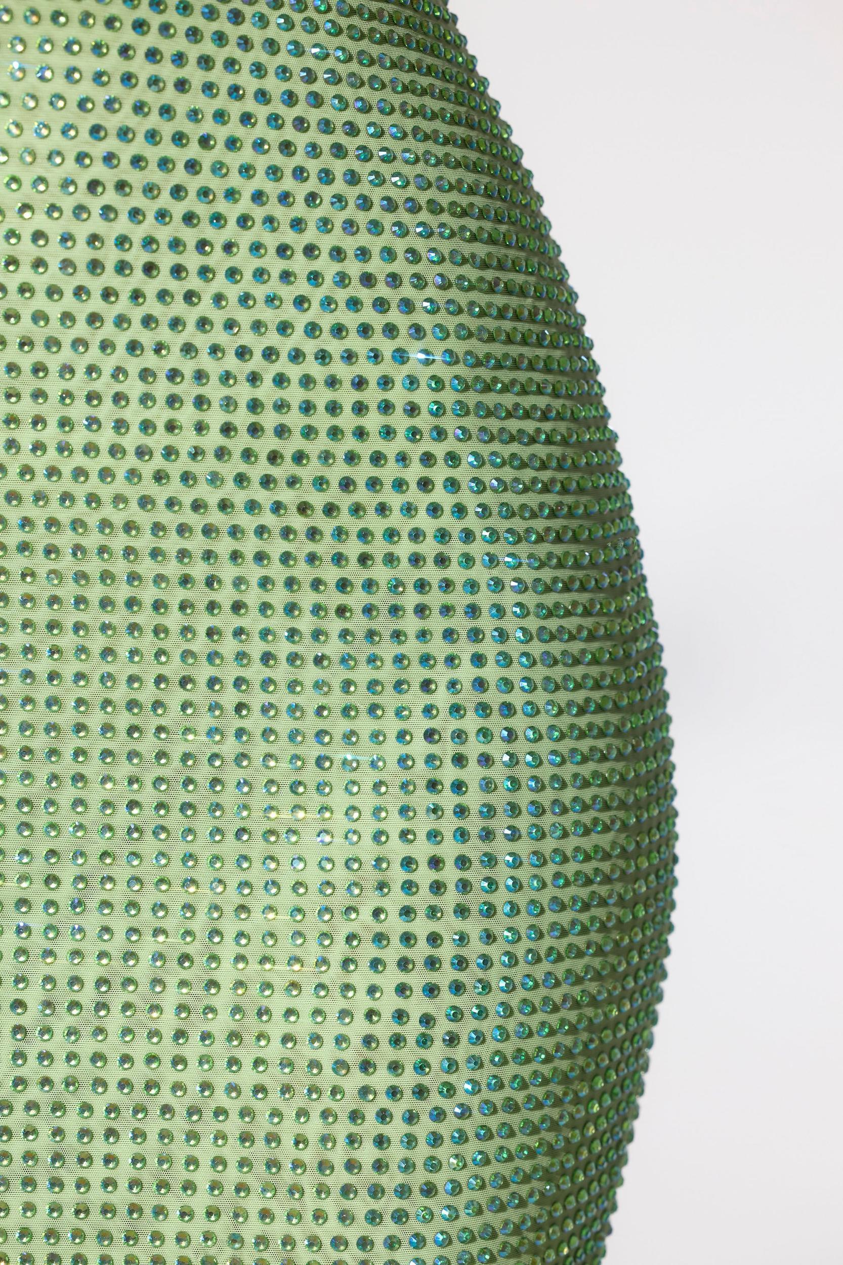 Embellished Strapless Evening Gown in Sage Green Product Image