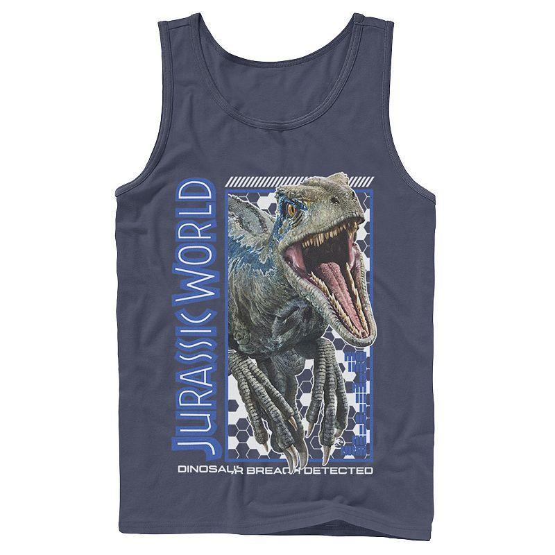 Mens Jurassic World Two Blue Dino Breach Tank Top Product Image