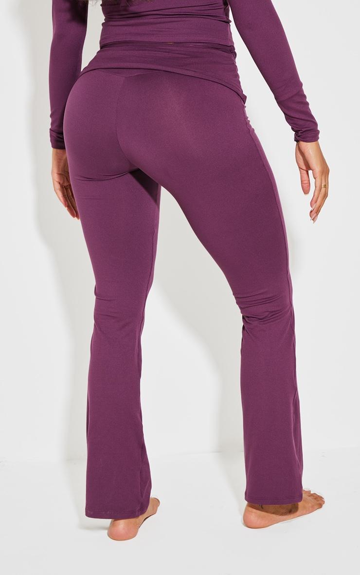 Shape Plum Stretch Sculpted Foldover Waist Flare Pants Product Image