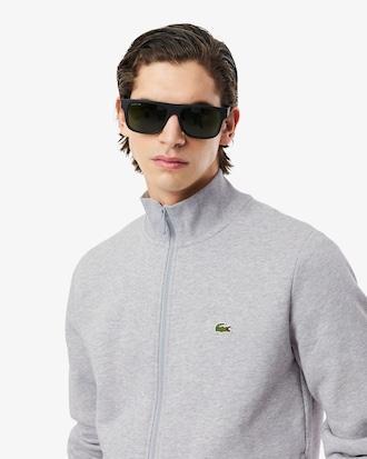 Zip-Up High Neck Fleece Sweatshirt Product Image