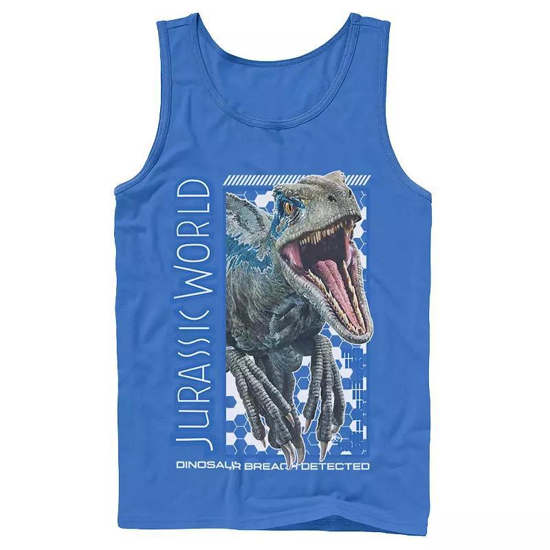 Mens Jurassic World Two Blue Dino Breach Tank Top Product Image