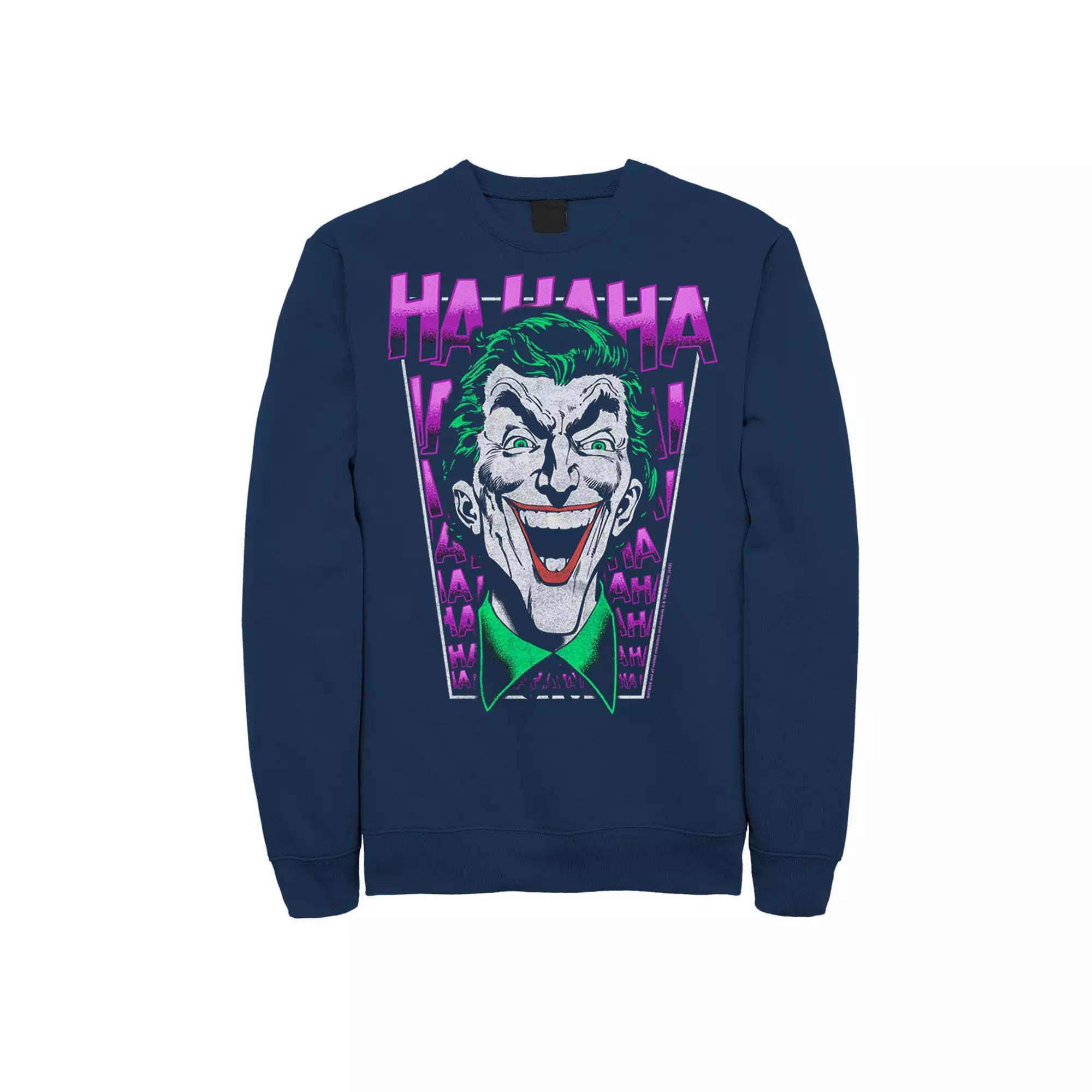 Men's DC Comics Batman The Joker Laughing Sweatshirt, Size: XXL, Black Product Image