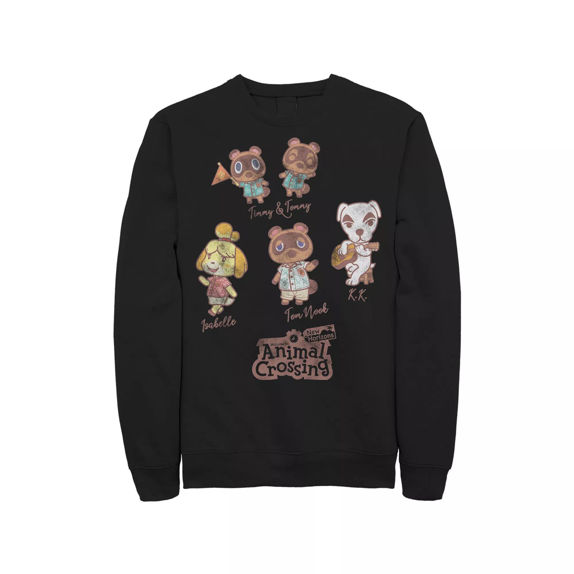 Men's Nintendo Character Textbook Group Shot Text Sweatshirt,  Product Image