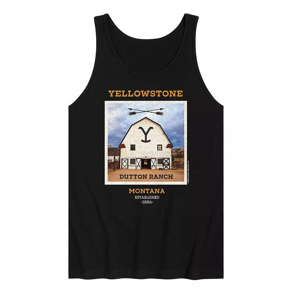 Men's Yellowstone Ranch Barn Tank Top, Size: Small, Black Product Image