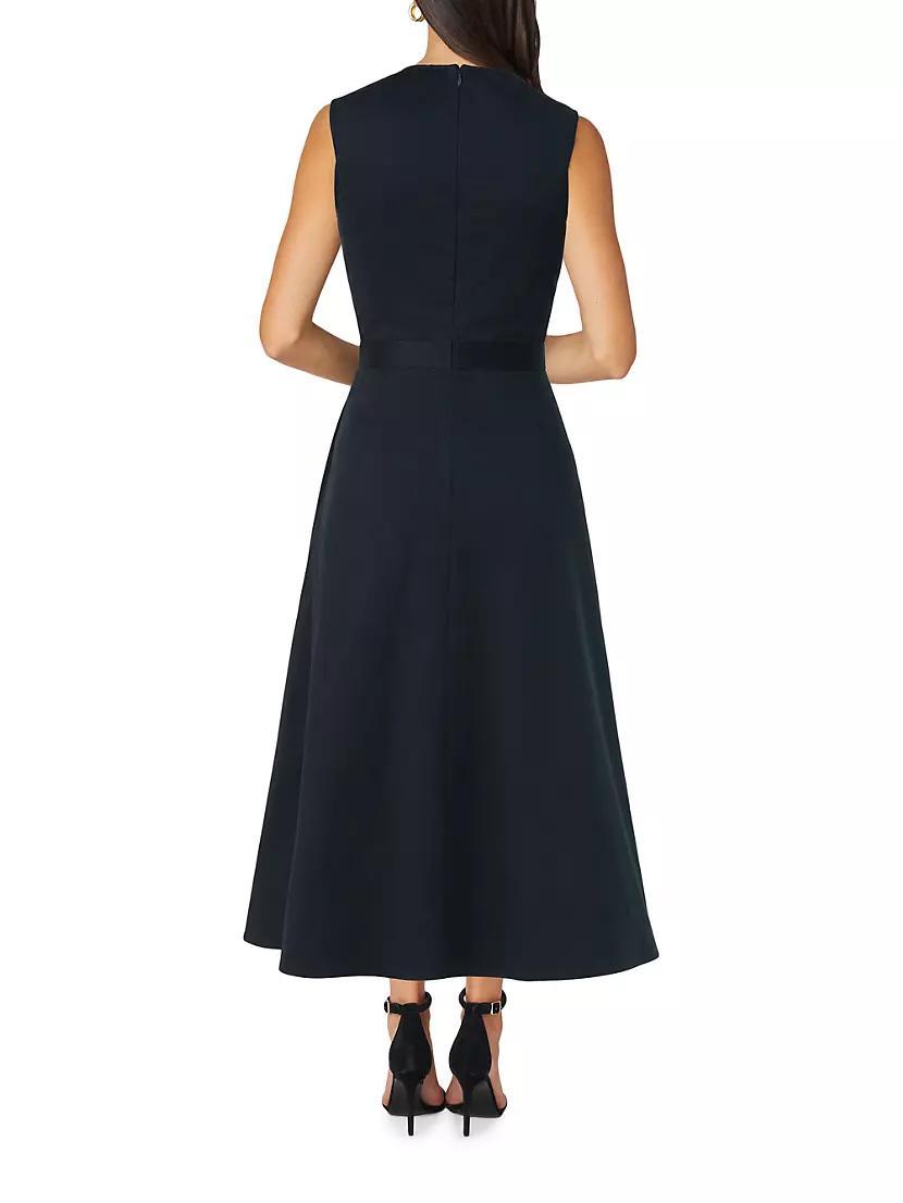 Palmer Cotton Draped Midi-Dress Product Image