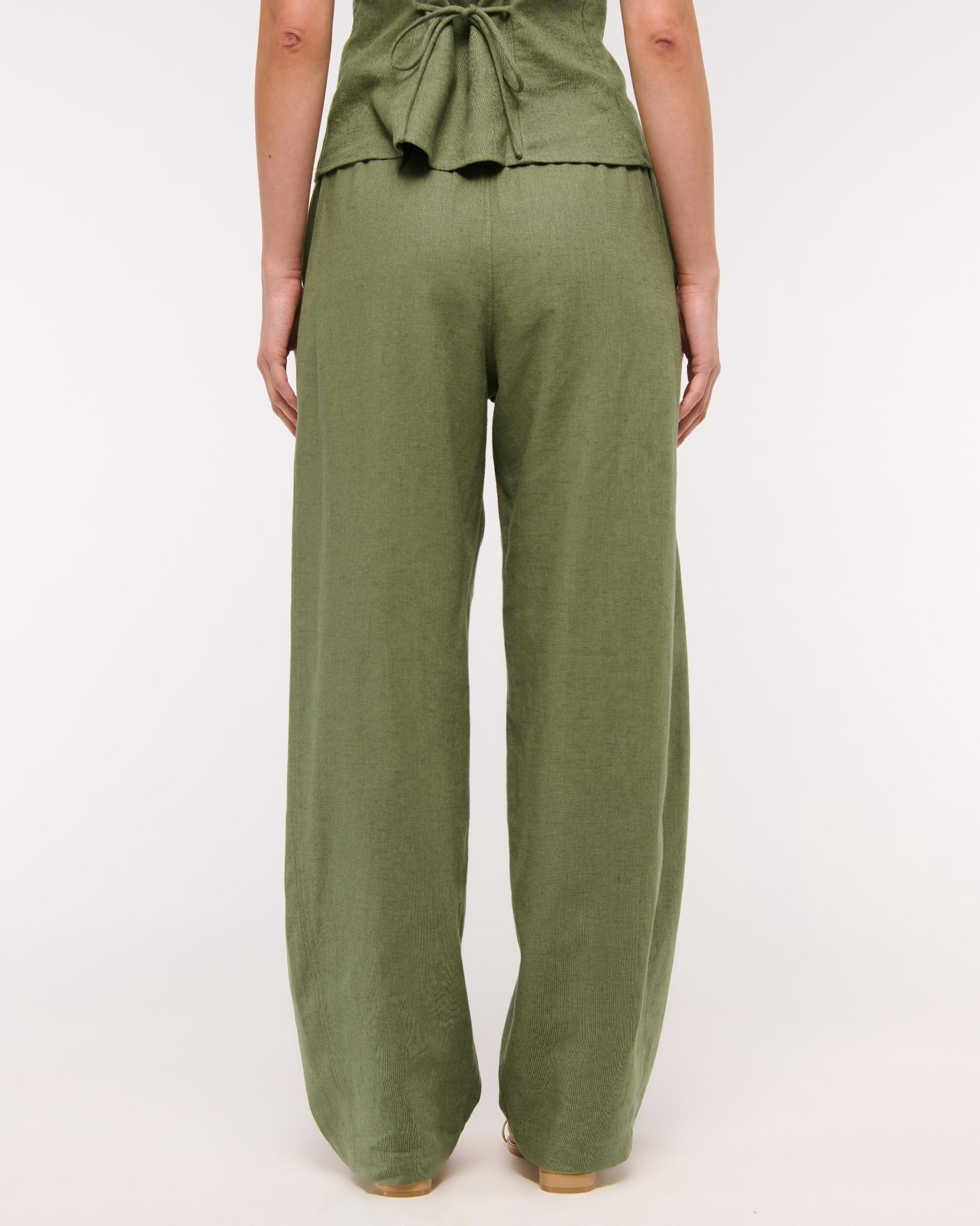 Linen-Blend Barrel Pull-On Pant Product Image
