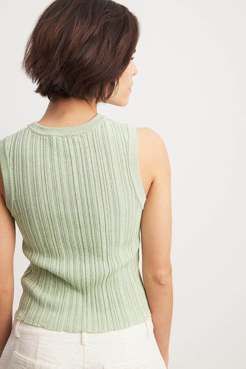 Knitted Ribbed Sleeveless Top Product Image