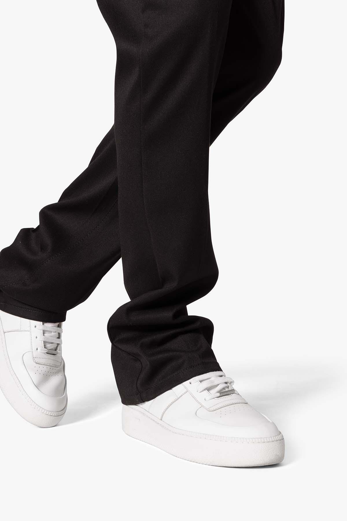 Front Pleat Flare Denim - Black Product Image