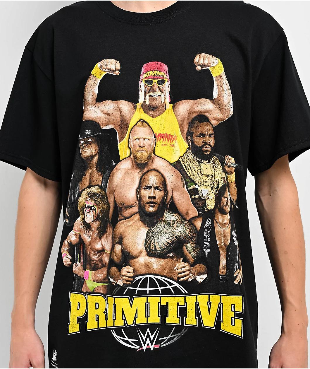 Primitive x WWE Mania Black T-Shirt  Product Image