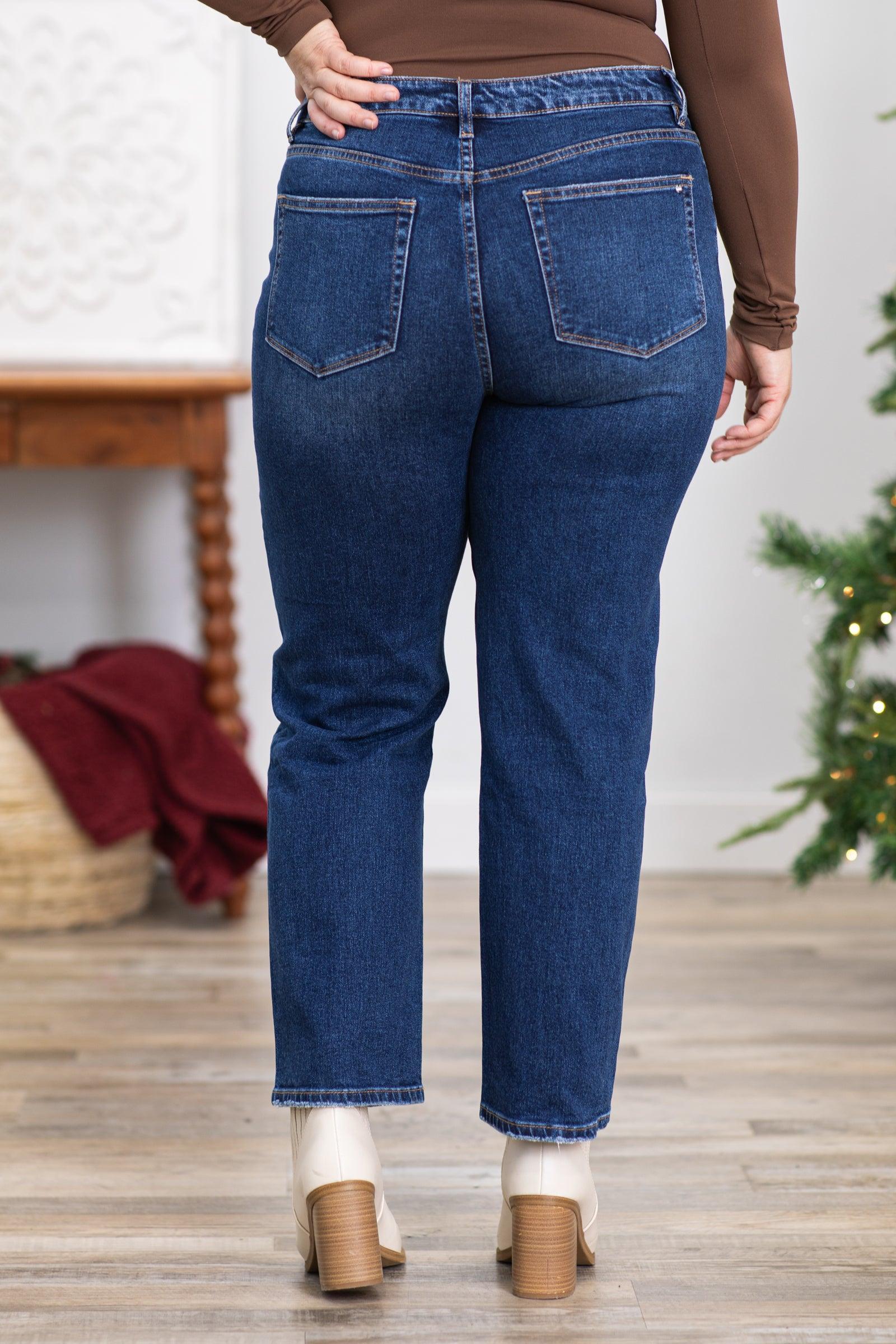 Mica High Wedge Straight Leg Jeans Product Image