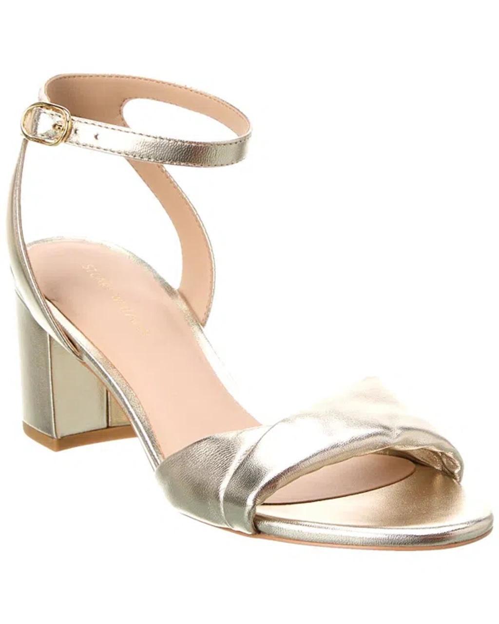 Everly 50 Leather Sandal In Gold Product Image