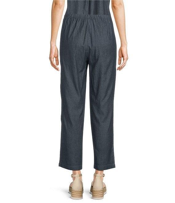 Eileen Fisher Petite Organic Cotton Twill Pull-On Ankle Pants Product Image