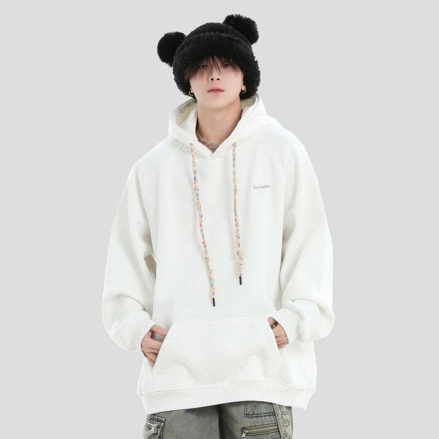 Couple Matching Speckle Drawstring Loose Fit Hoodie Product Image