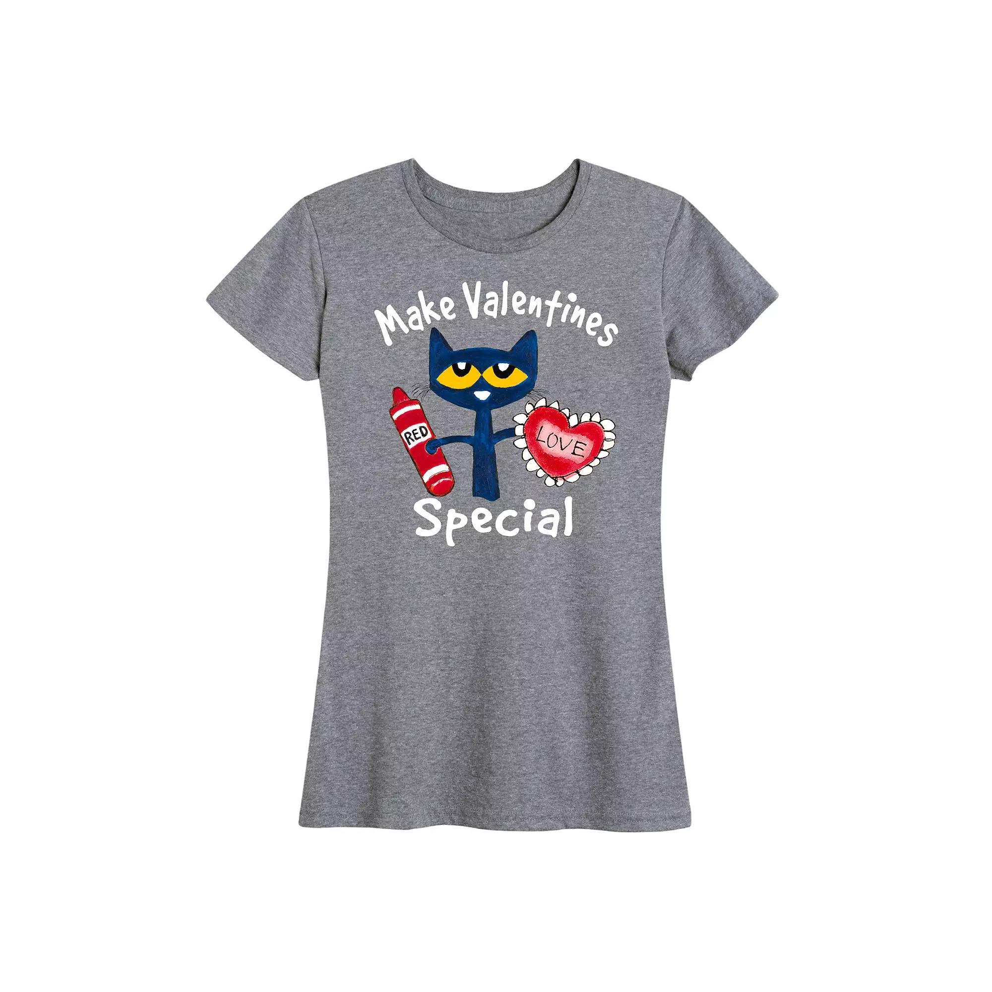 Women's Pete The Cat Make Valentine Special Graphic Tee,  Product Image
