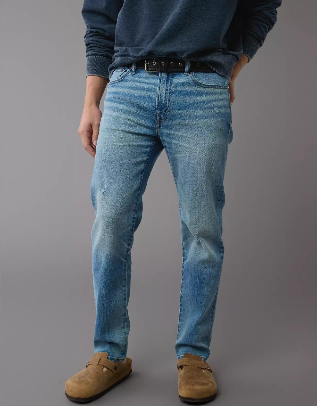 AE AirFlex+ Ripped Slim Straight Jean Product Image