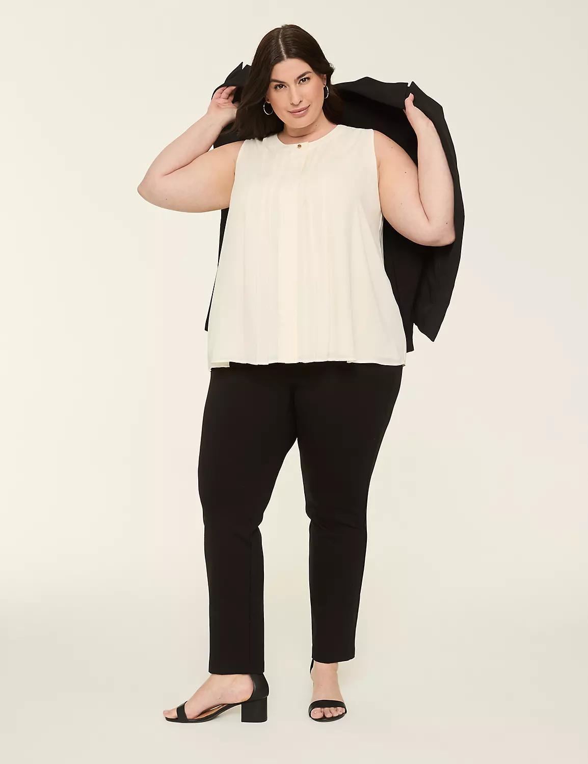 Collared Button-Front Tank Product Image