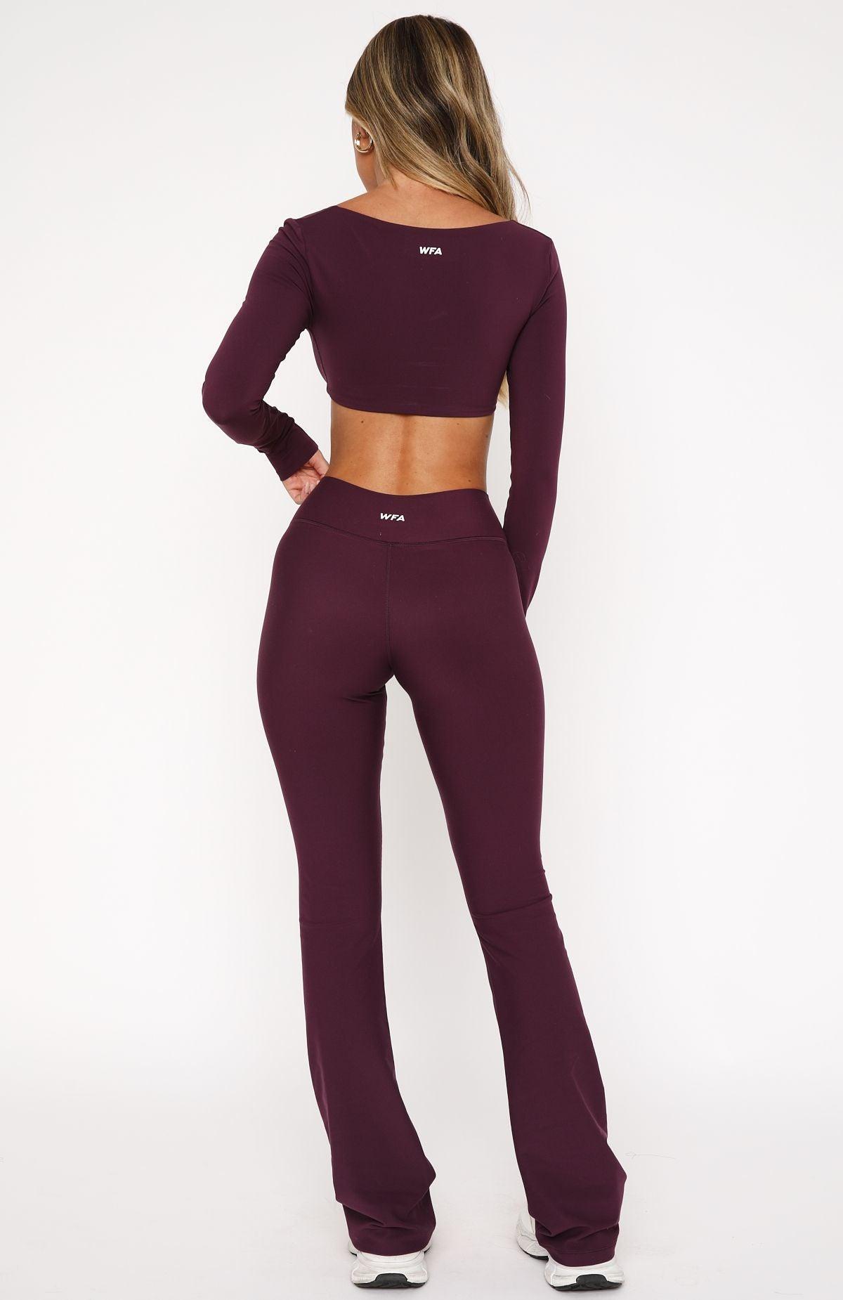 Wellness Flare Leggings Plum Product Image